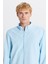 Tailored Slim Fit Dar Kesim Düğmeli Yaka Gofre Desenli Gömlek 4