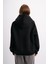 Oversize Geniş Kalıp Baskılı Kapüşonlu Kadın Sweatshirt 4