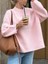 Kadın Balıkçı Yaka Oversize Yeni Sezon Triko Kazak - Pembe 2