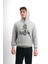 Oversize Geniş Kalıp Baskılı Kapüşonlu Erkek Sweatshirt 1