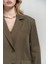 Clara Haki Blazer Kadın Ceket Yaka Casual Dokuma Cepli Regular Kalıp 6