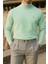 Erkek Trend Kışlık Boğazlı Mint Triko Kazak 2