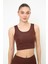 Askılı Body Crop Top Üst - Kahverengi 1