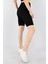Şort Tayt Toparlayıcı Etkili Siyah Yüksek Bel Kadın Günlük ve Spor Kısa Taytı - Siyah 5
