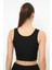 Askılı Body Crop Top Üst - Siyah 4