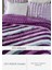 Lora 3 kg Embos Baskılı Battaniye Çift Kişilik Kalın Yumuşak 220X240 cm Lila Mor 2