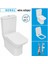 Nita Köşeli Duvara Sıfır Klozet + Rezervuar + Iç Takım + Zenith Slim Yavaş Kapanan Kapak 4'lü Set 1