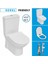 Friendly Duvara Sıfır Klozet + Rezervuar + Iç Takım + Blaze Slim Yavaş Kapanan Kapak 4'lü Set 1