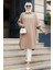 Düğmeli Camel Tesettür Tunik 663C 5