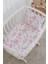 %100 Pamuklu Poplin Bebek Beşik Nevresim Seti 80X120 cm - Pink Balloon Safari 2