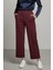 Bilek Boy Çimalı Beli Lastikli Cepli Scuba Pantolon- Bordo 1