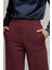 Bilek Boy Çimalı Beli Lastikli Cepli Scuba Pantolon- Bordo 3