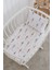%100 Pamuklu Poplin Bebek Beşik Nevresim Seti 80X120 cm - Renkli Kurşun Asker 2
