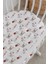 %100 Pamuklu Poplin Bebek Beşik Nevresim Seti 80X120 cm - Pötikare Elmalar 3