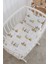 %100 Pamuklu Poplin Bebek Beşik Nevresim Seti 80X120 cm - Sevimli Orman Dostları 2