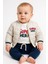 Akl Moda Kids Erkek Bebek Kapitoneli Krem Montlu Eşofman Sweatshirt 3 Lü Erkek Bebek Takım 1