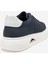 Erkek Kalın Taban Bağcıklı Spor Ayakkabı Gerçek Deri Cr 2819 Lacivert 4