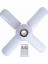 Lamba 4 Kanatlı E27 Duya Takılan Kumandalı Katlanabilir LED Müzik Lamba Işığı Avize Bluetooth Hoparlör (5148) 3