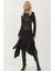 Kadın Uzun Kollu Asimetrik Bluz Siyah 5