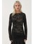 Kadın Uzun Kollu Asimetrik Bluz Siyah 7