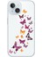 Iphone 13-Iphone 14 Uyumlu Desenli Şeffaf Silikon Kılıf Kelebek 1