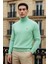 Erkek Uzun Premium Comfort Mint Kazak 1