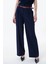 Kemer Detaylı Lacivert Kadın Pantolon 71262 4
