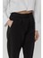 Beli Lastikli Siyah Kadın Pantolon 71154 5