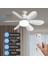 LED Işık ve Fan Sessiz 3 Renk Modu ve 3 Hız Modu Kumandalı Tavan Vantilatörü 1