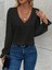 Cottonlab Kadın Uzun Kollu V Yakalı Önden Düğmeli Bluz 2