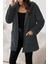 Cottonlab Kadın Uzun Kollu Kapşonlu Önden Fermuarlı Cepli Welsoft Ceket 1