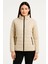 Cottonlab Bomber Mont Ceket – Su Itici Kumaş, Kapitone Astarlı, Fermuarlı, Kışlık - Bej 3