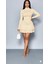 Cottonlab Kadın Uzun Kollu Balıkçı Yaka Mini Fırfırlı Sandy Elbise 1
