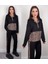 Cottonlab Kadın Uzun Kollu Leopar Detay Sweat ve Yanı Leopar Şerit Detay Pantolon Ikili Takım 10