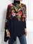 Cottonlab Kadın Uzun Kollu Balıkçı Yaka Asimetrik Kesim Mikro Bluz 1