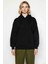 Kadın Kapüşonlu Düşük Kol Oversize Sweatshirt Fonksiyonel Dayanıklı Kaliteli Konforlu Spor 3