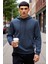 Erkek Kapüşonlu Standart Kol Regular Kalıp Sweatshirt Fonksiyonel Dayanıklı Kaliteli Rahat 2
