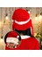 Peluş Yılbaşı Noel Baba Yeni Yıl Şapkası Hareketli Bıyık 2 Adet Noel Eğlence Şapkası 3