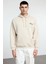 Erkek Kapüşonlu Düşük Kol Sweatshirt Slogan Nakışlı Fonksiyonel Dayanıklı Kaliteli Estetik 3