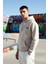 Erkek Kapüşonlu Düşük Kol Sweatshirt Slogan Nakışlı Fonksiyonel Dayanıklı Kaliteli Estetik 5