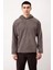 Erkek Kapüşonlu Standart Kol Fitilli Kadife Oversize Kalıp Sweatshirt Fonksiyonel Kaliteli 3