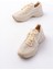 ZRİN-3002 Premium Bej Bağcıklı Fileli Taş Aksesuarlı Günlük Sneaker 3
