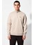 Erkek Dik Yaka Standart Kol Regular Kalıp Sweatshirt Fonksiyonel Dayanıklı Kaliteli Modern 3
