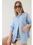 Tek Cepli Müslin Gömlek Mavi 5
