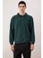 Erkek Polo Yaka Standart Kol Oversize Kalın Çıtçıtlı Sweatshirt Fonksiyonel Dayanıklı Spor 3
