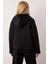 Kadın Kapüşonlu Düşük Kol Oversize Örme Sweatshirt Fonksiyonel Dayanıklı Kaliteli Konforlu 4