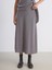 Soulife Gri Beli Lastikli Midi Etek 2