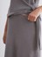 Soulife Gri Beli Lastikli Midi Etek 3