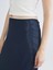 Xsıde Lacivert Beli Lastikli Volanlı Saten Etek 3