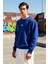 Erkek Bisiklet Yaka Standart Kol Oversize Fit Sweatshirt Fonksiyonel Dayanıklı Kaliteli Şık 5